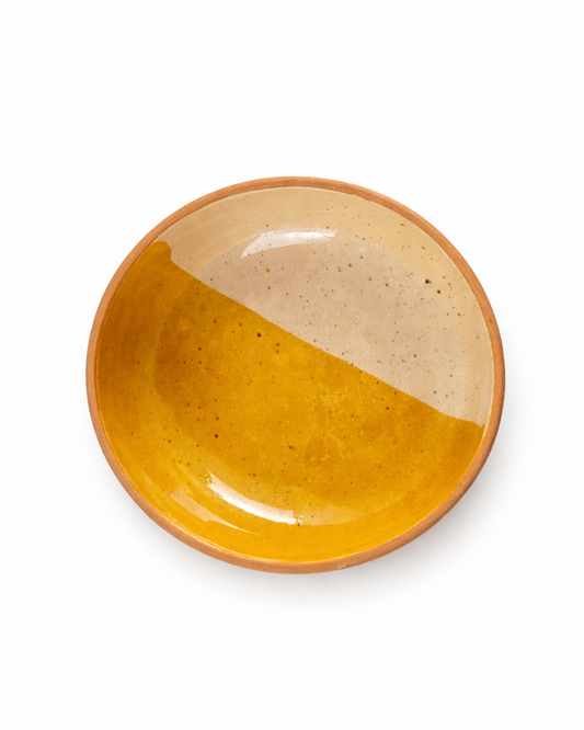 Irina - small bowl - sunshine yellow & off white