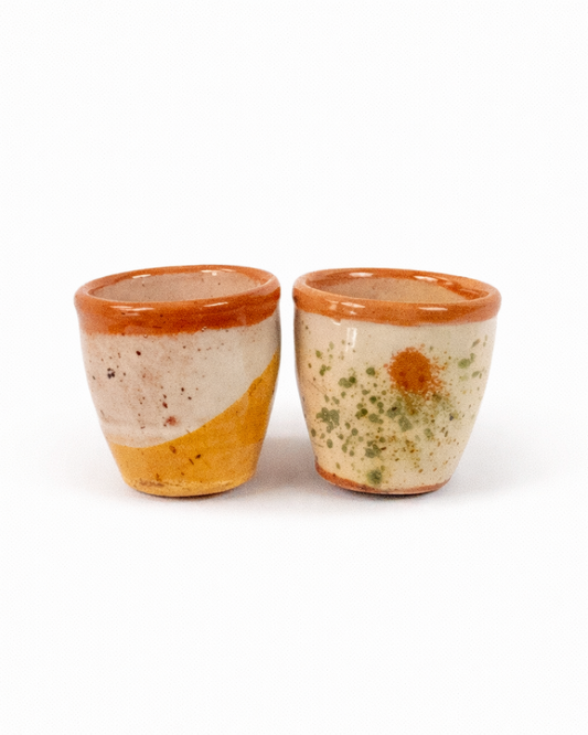 Anuta - espresso cup - sunshine yellow & off white