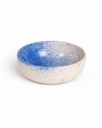 Irina - small bowl - off white & lagoon blue