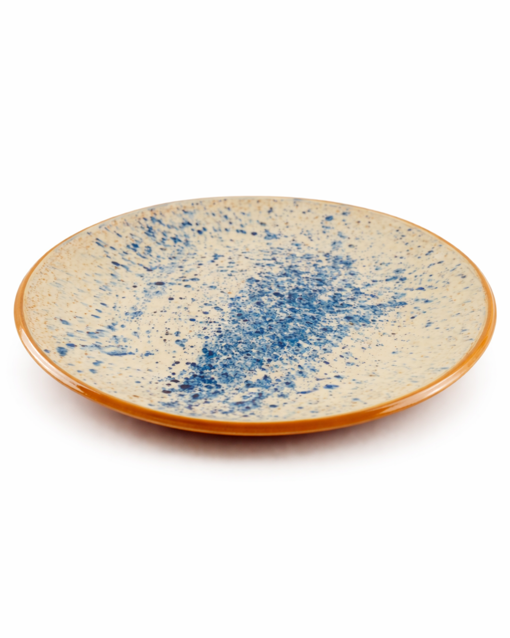 Mihai - main plate - off white & ocean blue