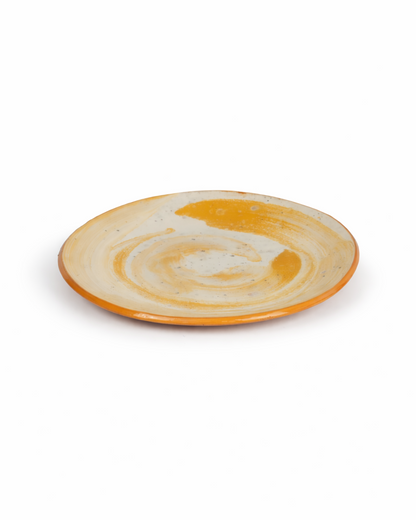 Mihai - main plate - off white & butter yellow
