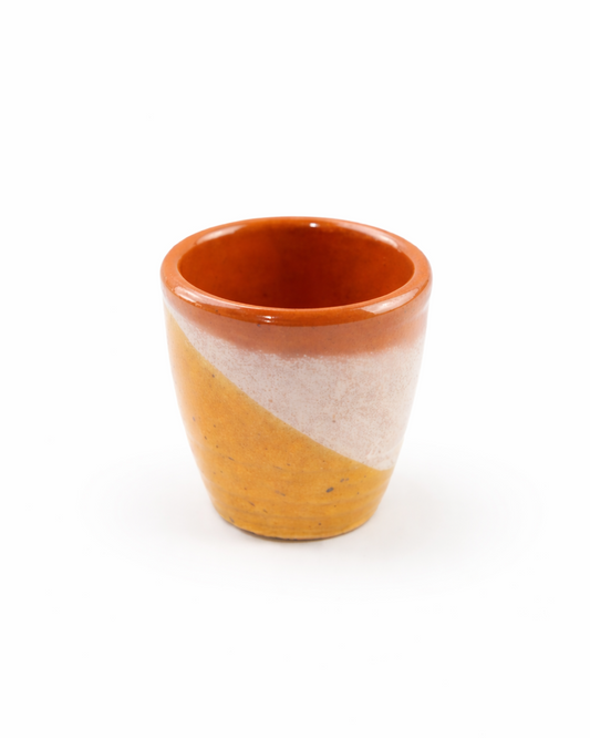 Anuta - espresso cup - sunshine yellow & off white