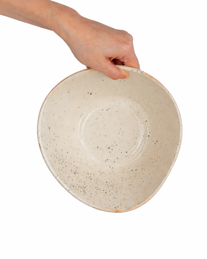 Oana - big bowl - off white with speckles