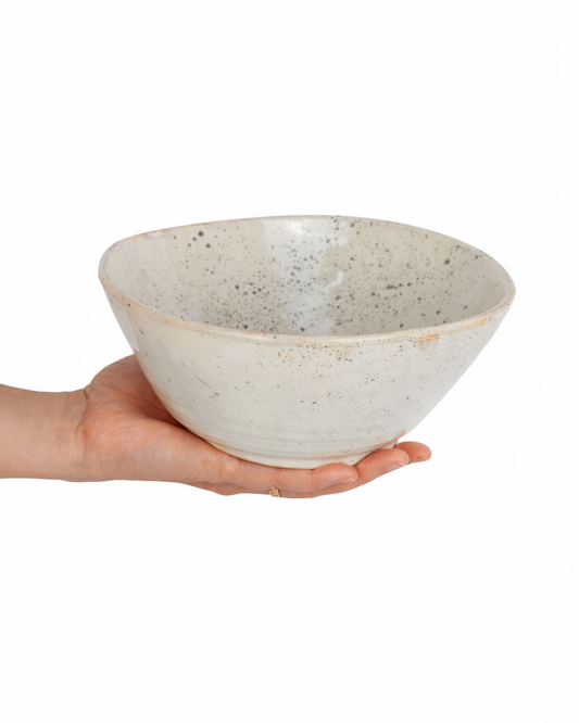 Oana - big bowl - off white with speckles