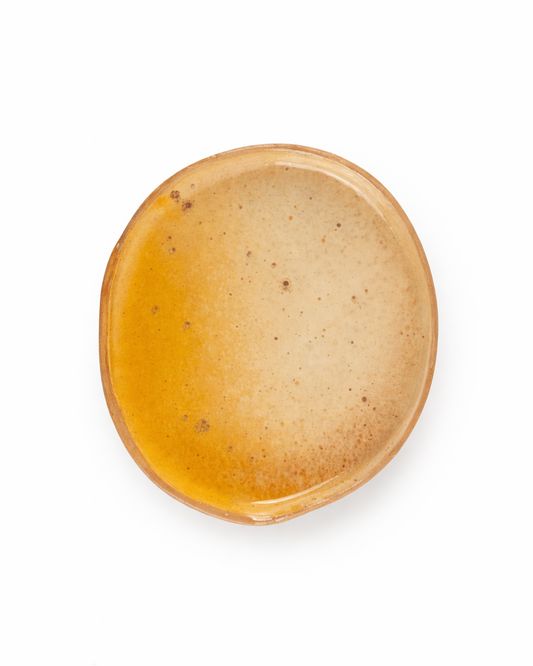 Ana - appetizer plate - off white & sunshine yellow