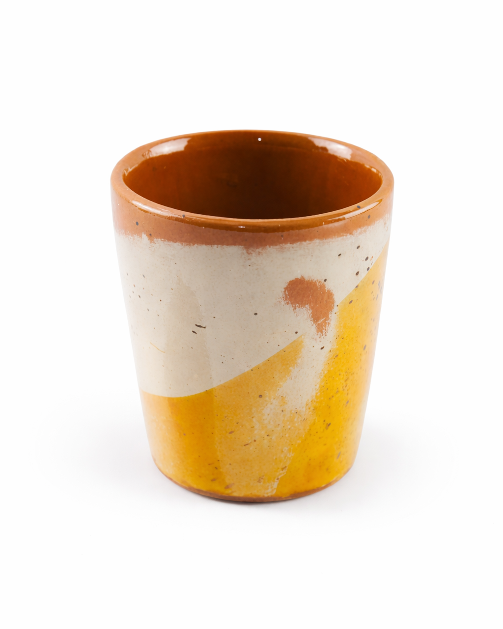 Stefan - big cup - off white & sunshine yellow