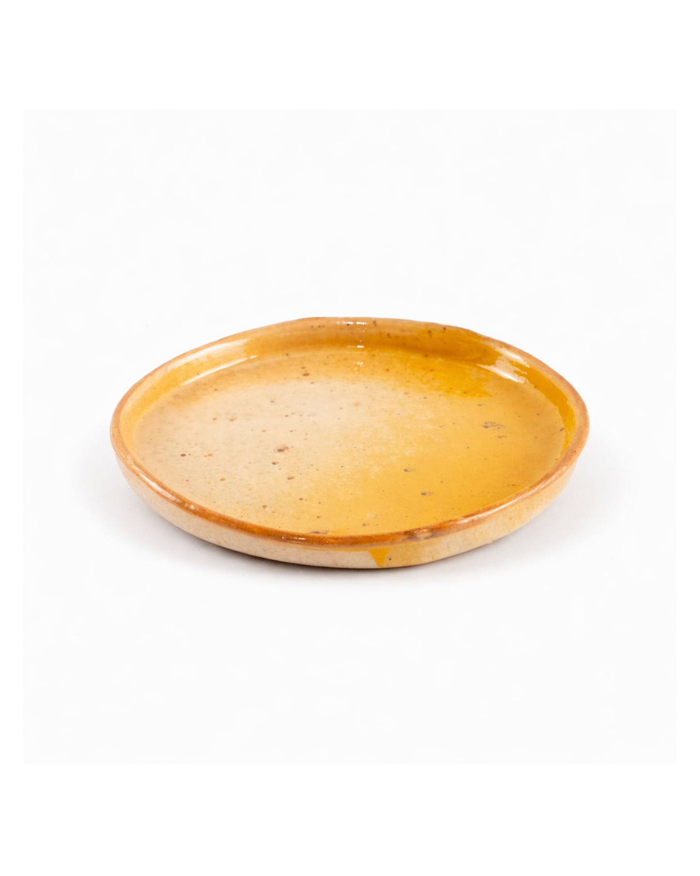 Ana - appetizer plate - off white & sunshine yellow