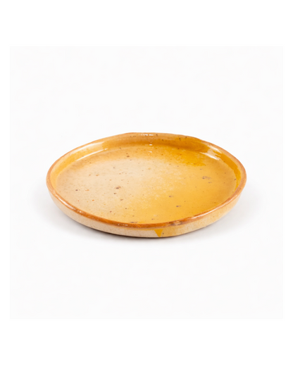 Ana - appetizer plate - off white & sunshine yellow