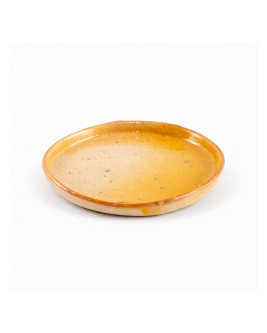 Ana - appetizer plate - off white & sunshine yellow