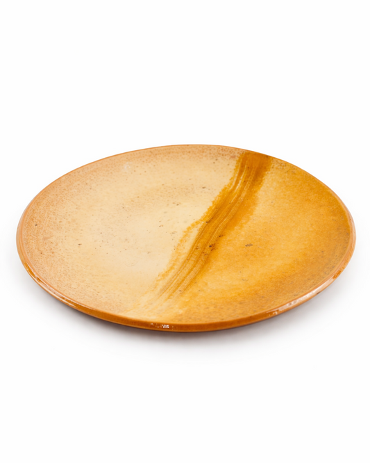 Mihai - main plate - off white & sunshine yellow