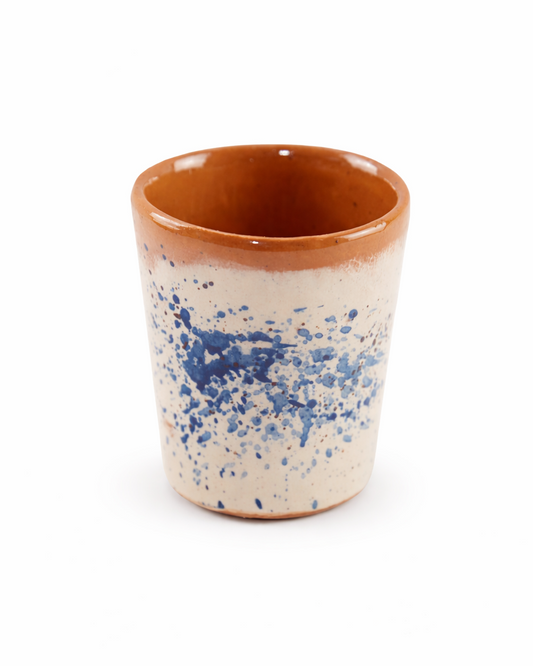 Stefan - big cup - off white & ocean blue