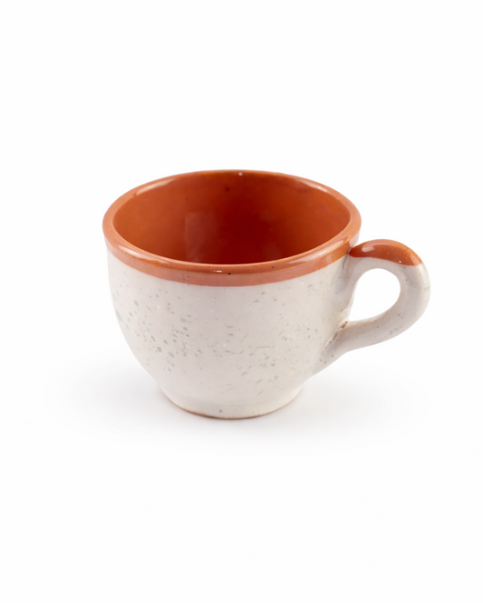 Marin - round cup - off white with speckles