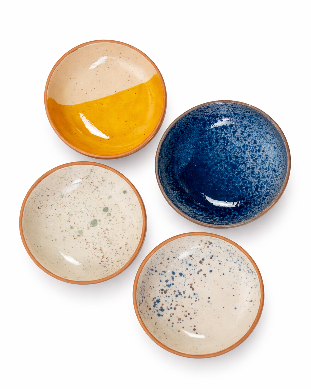 Irina - small bowl - off white & sunshine yellow