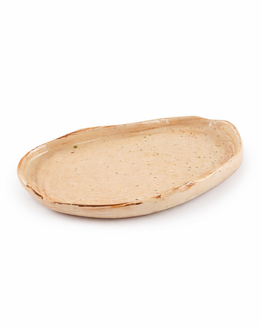 Doina - small platter - off white with speckles