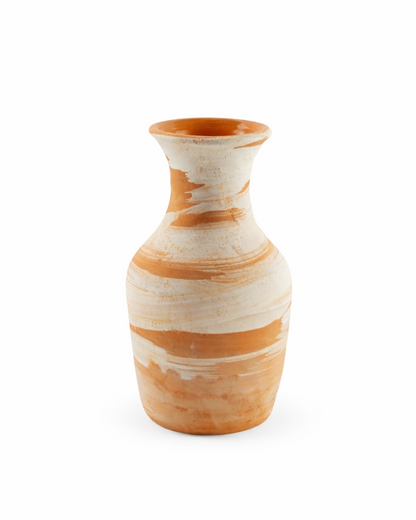 Constantin - vase - terracotta with off white wash