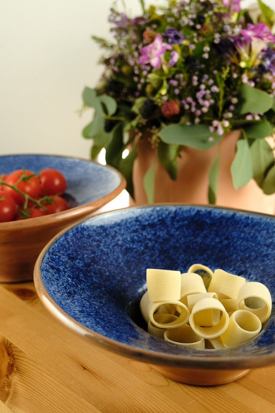 Pasta/Soup plate - handmade ceramic - blue