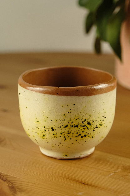 Tea/coffee cup - handmade ceramic - yellow