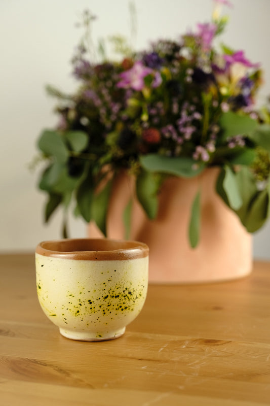 Tea/coffee cup - handmade ceramic - yellow