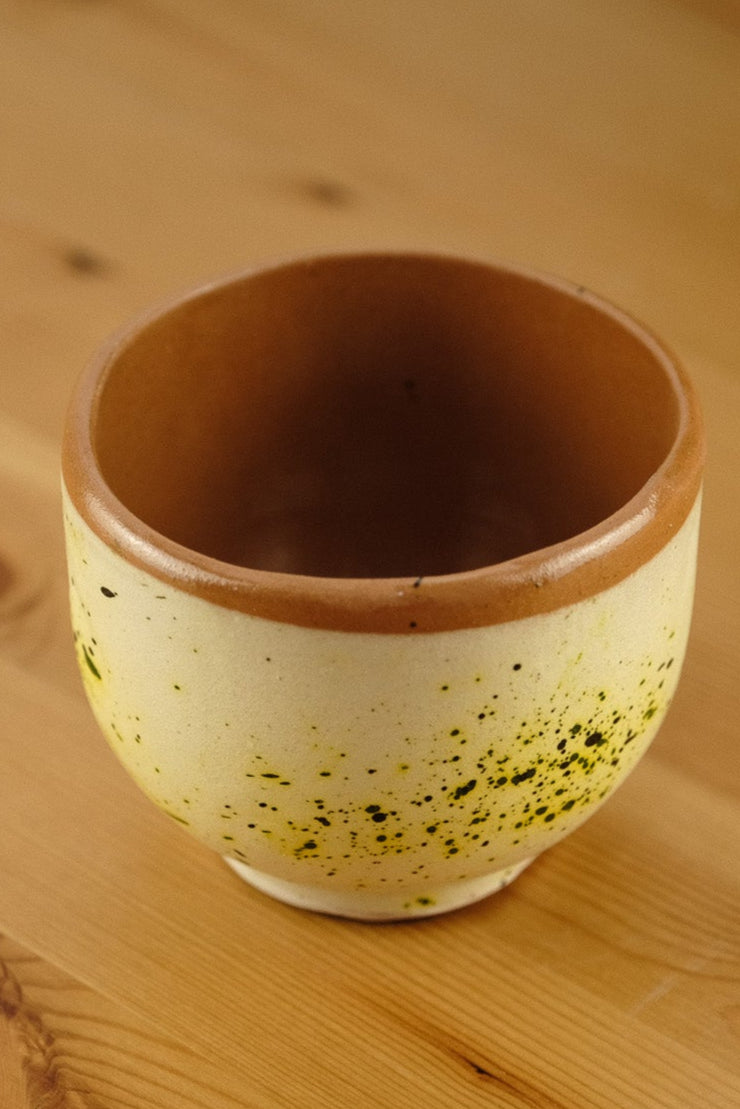 Tea/coffee cup - handmade ceramic - yellow