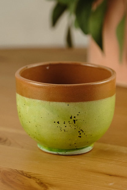 Tea/coffee cup - handmade ceramic - green