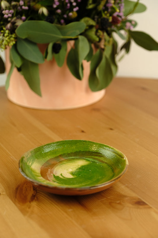 Appetizer plate - handmade ceramic - green