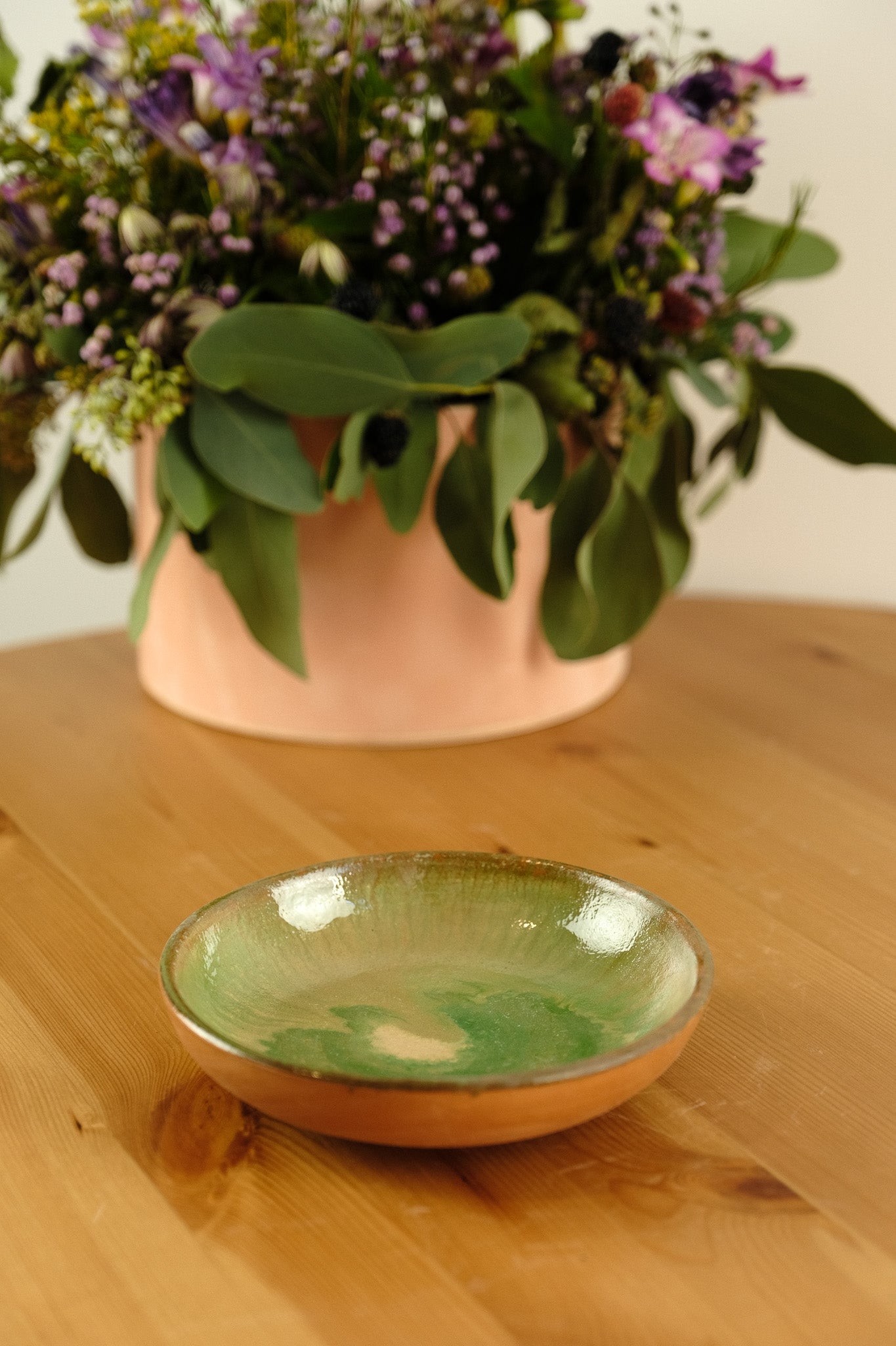 Appetizer plate - handmade ceramic - green