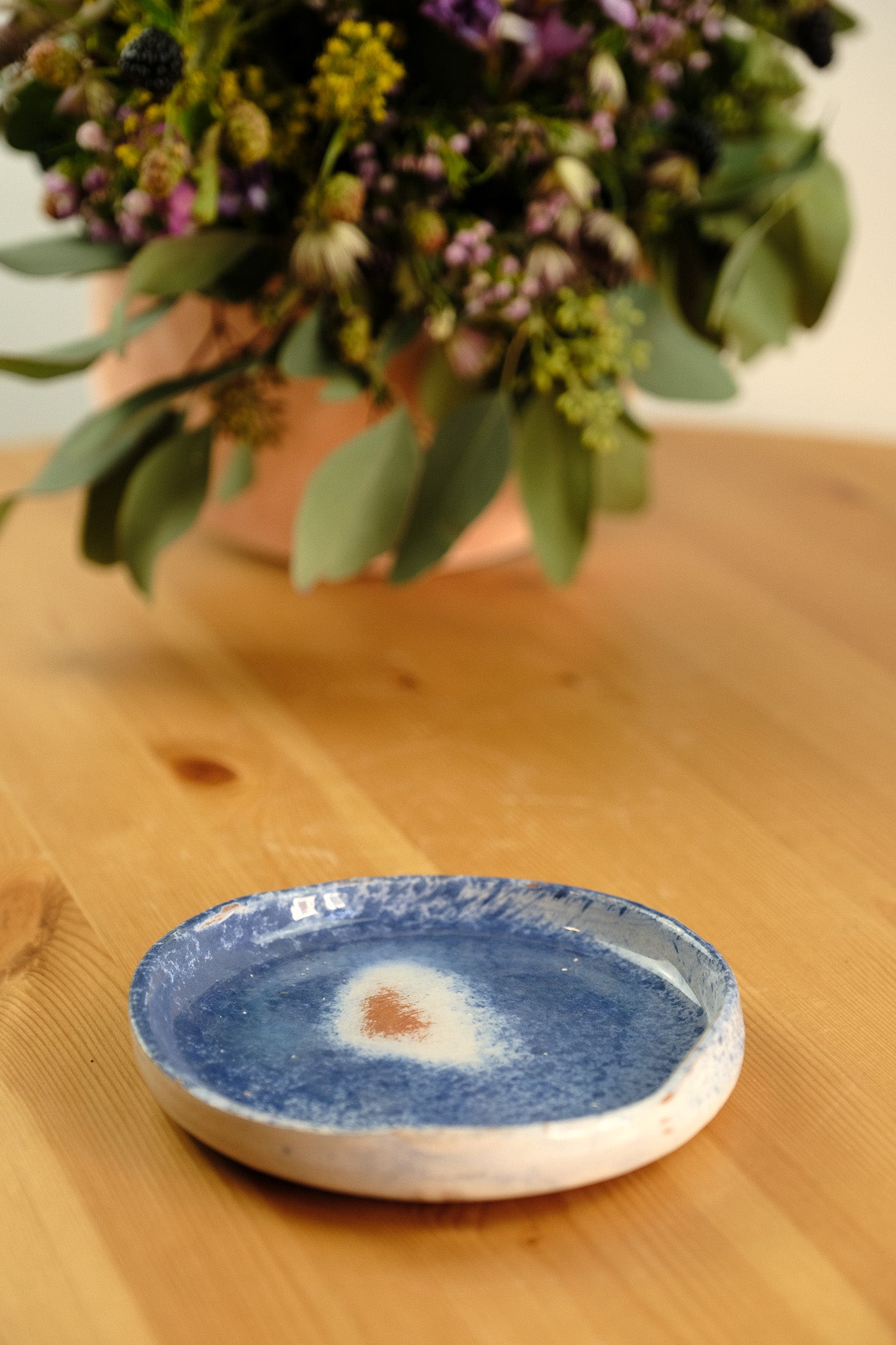 Appetizer plate - handmade ceramic - blue