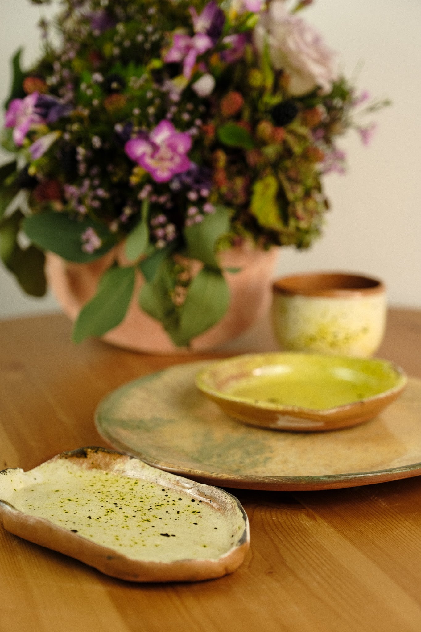 Dinner set - handmade ceramics - green