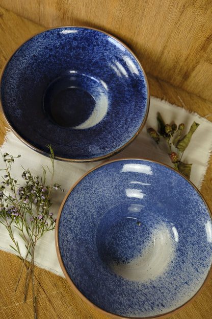 Pasta/Soup plate - handmade ceramic - blue